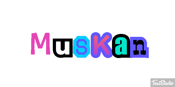 Muskan Text effect