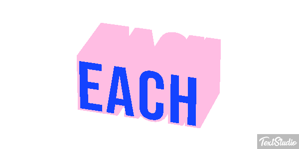 Each Текстовый эффект