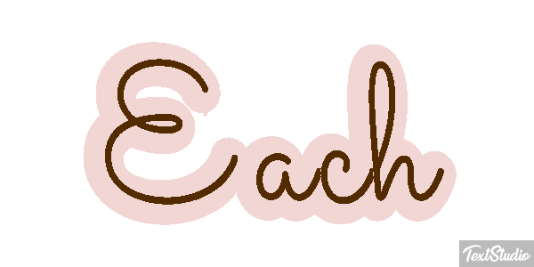 Each Текстовый эффект