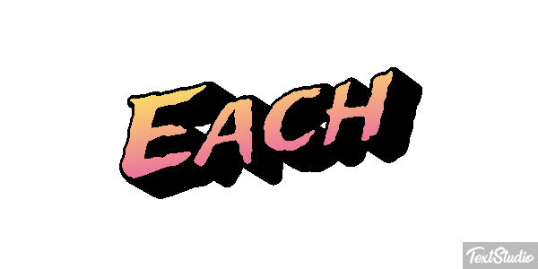 Each Текстовый эффект