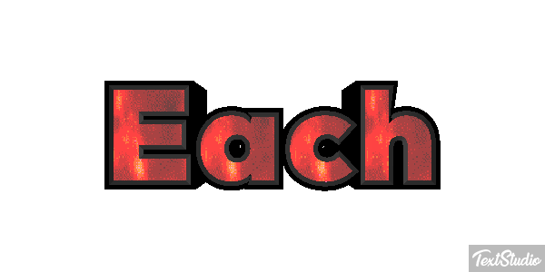 Each Текстовый эффект