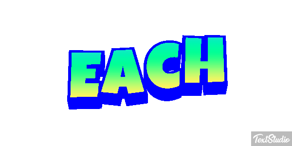 Each Текстовый эффект