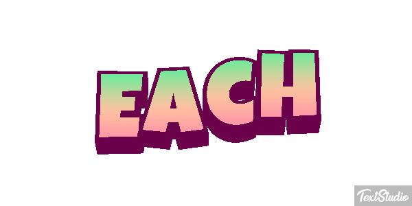 Each Текстовый эффект