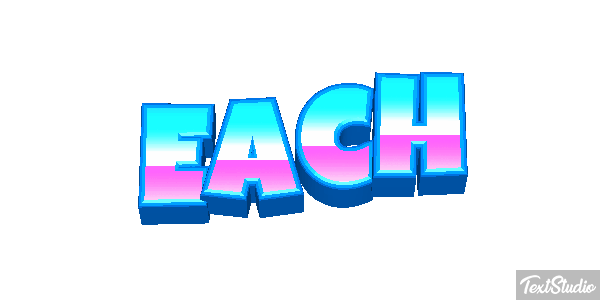 Each Текстовый эффект