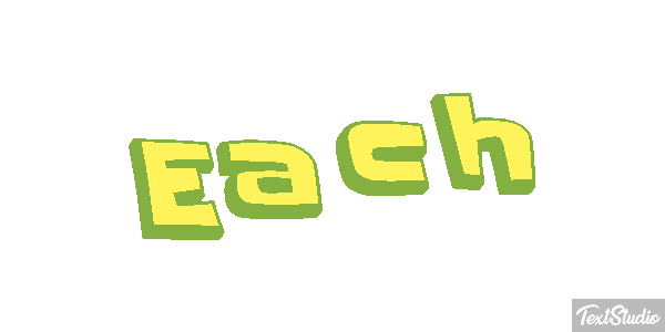 Each Текстовый эффект