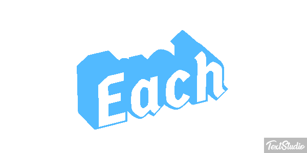 Each Текстовый эффект