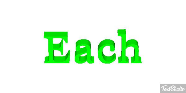 Each Текстовый эффект