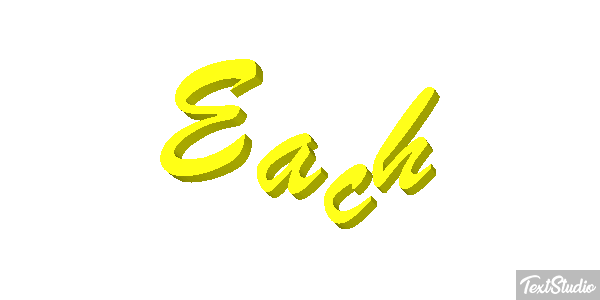 Each Текстовый эффект