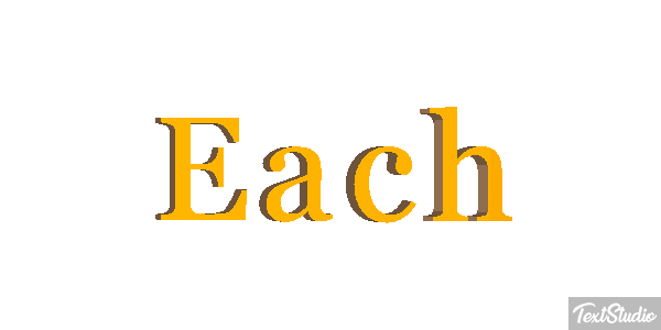 Each Текстовый эффект