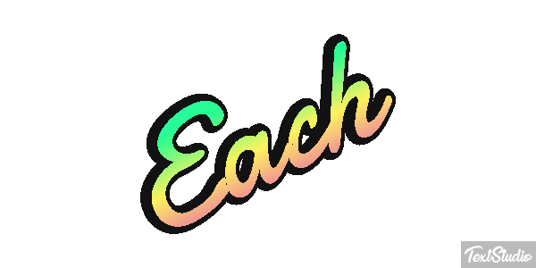 Each Текстовый эффект