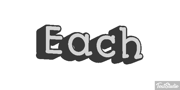 Each Текстовый эффект