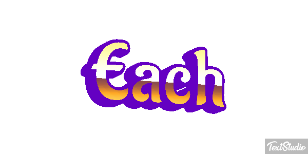 Each Текстовый эффект