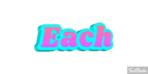 Each Текстовый эффект