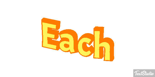 Each Текстовый эффект