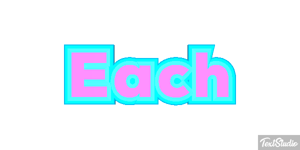 Each Текстовый эффект