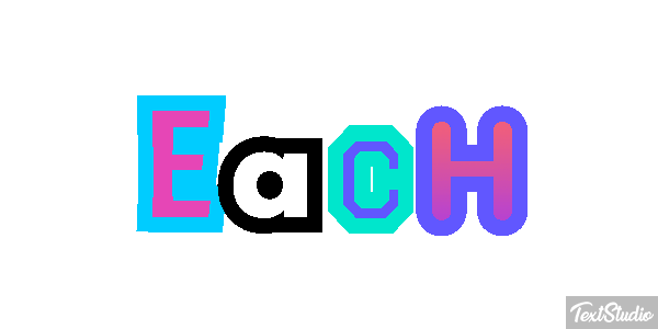 Each Текстовый эффект