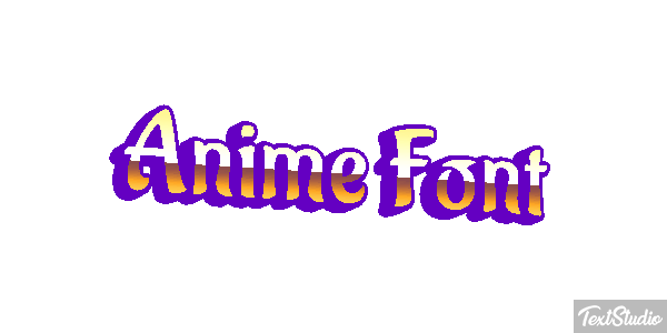 Anime Font Text effect