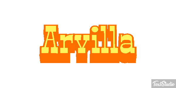 Arvilla Text effect