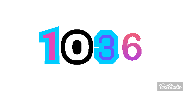 1036 Text effect