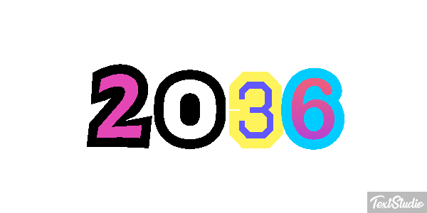 2036 Tekst effect