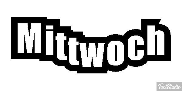 Mittwoch Texteffekt