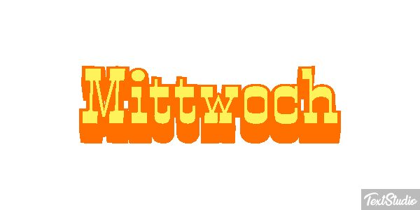 Mittwoch Texteffekt