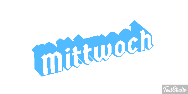 Mittwoch Texteffekt