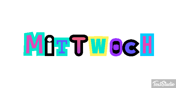 Mittwoch Texteffekt