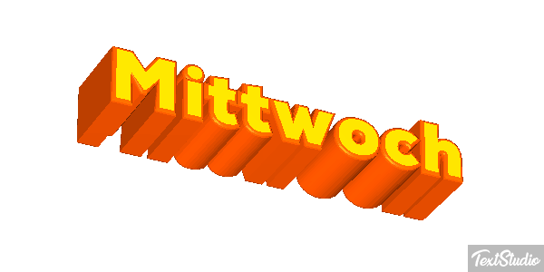Mittwoch Texteffekt