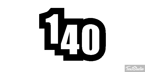 140 Text effect