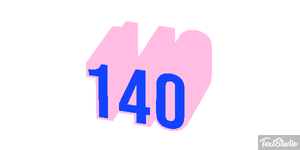 140 Text effect