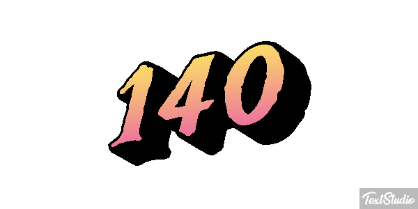 140 Text effect