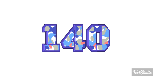 140 Text effect