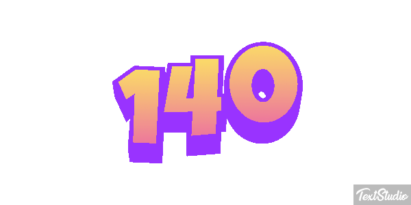 140 Text effect