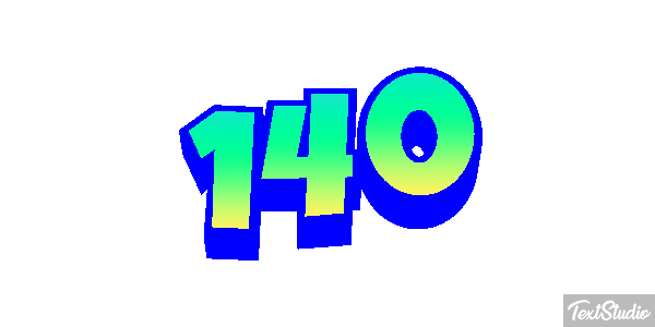 140 Text effect