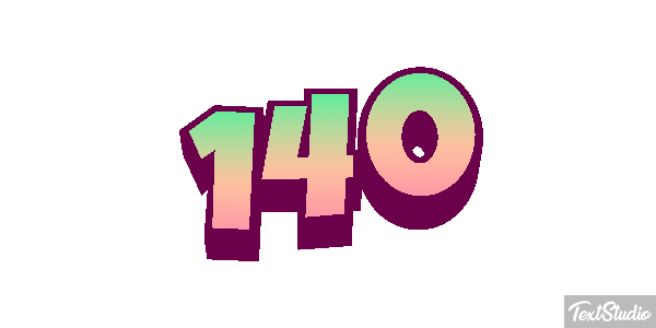 140 Text effect