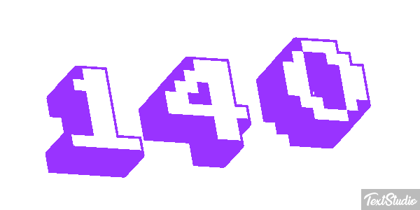140 Text effect
