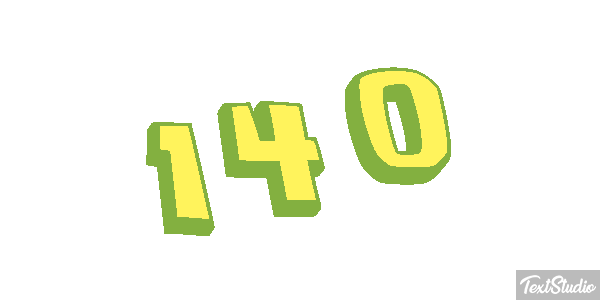 140 Text effect