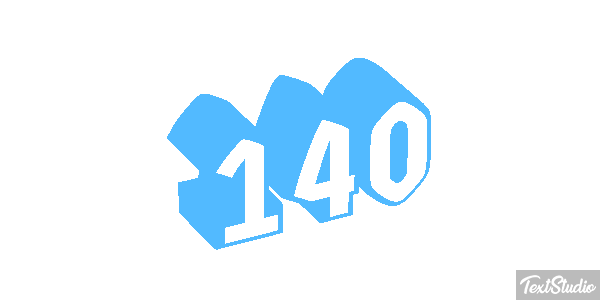 140 Text effect