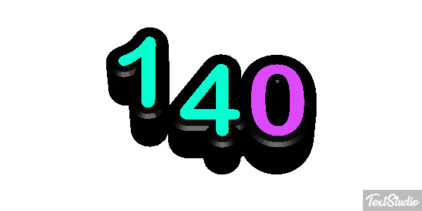 140 Text effect