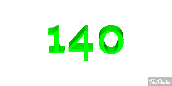 140 Text effect