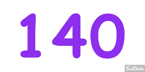 140 Text effect