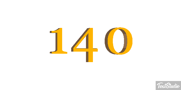 140 Text effect