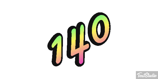 140 Text effect