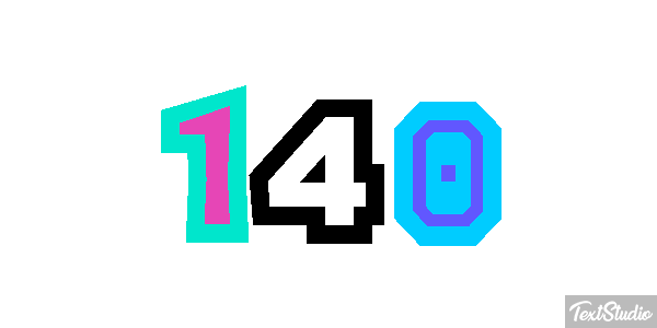 140 Text effect