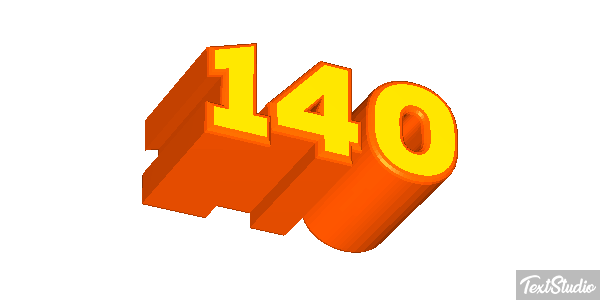 140 Text effect