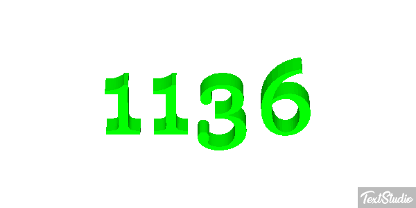 1136 Text effect