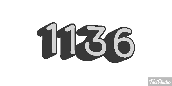 1136 Text effect