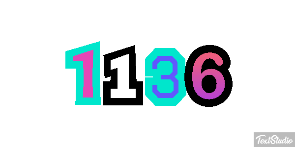 1136 Text effect