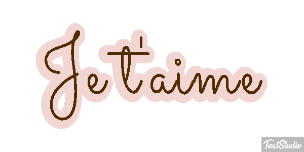 Je t'aime Effet de texte